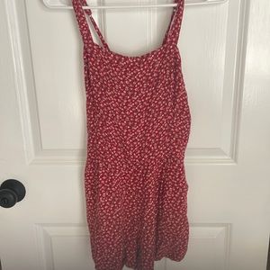 Hollister size, small red flowered romper supersoft